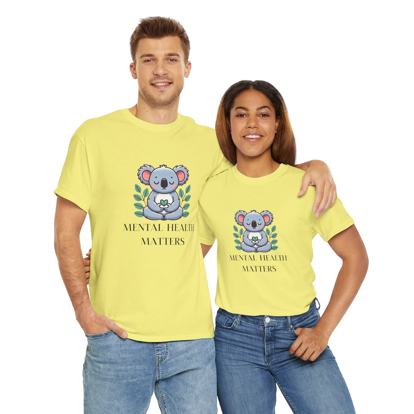Supportive & Comforting Mental Health Matters Unisex T-Shirt - Featuring a Cute Koala Design