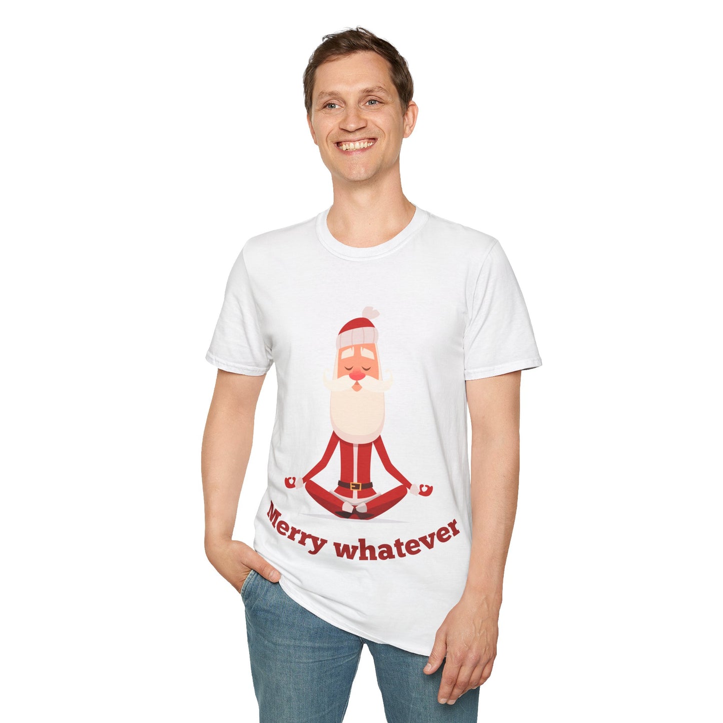 Merry Whatever Unisex Softstyle T-Shirt - Fun Holiday Tee for Christmas Cheer
