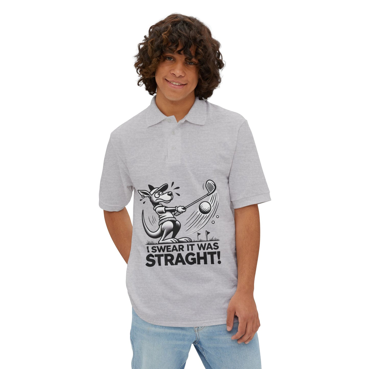 Kangaroo Golf Polo – Fun Aussie Humor Men's Polo for Golf Lovers