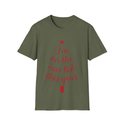 I'm on the Nice List This Year – Festive Nice List T-Shirt for Holiday Cheer | Perfect Christmas Tee
