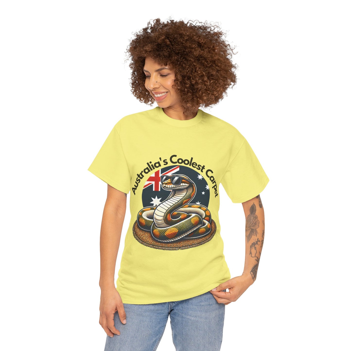 Australia's Coolest Carpet Snake Tee - Fun Unisex Cotton Shirt for Casual Wear