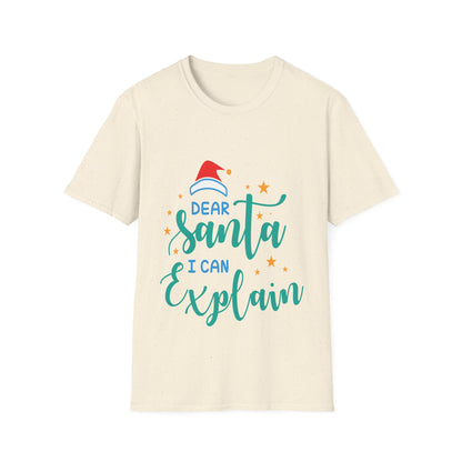 Dear Santa I Can Explain Unisex T-Shirt | Funny Christmas Tee | Holiday Gift