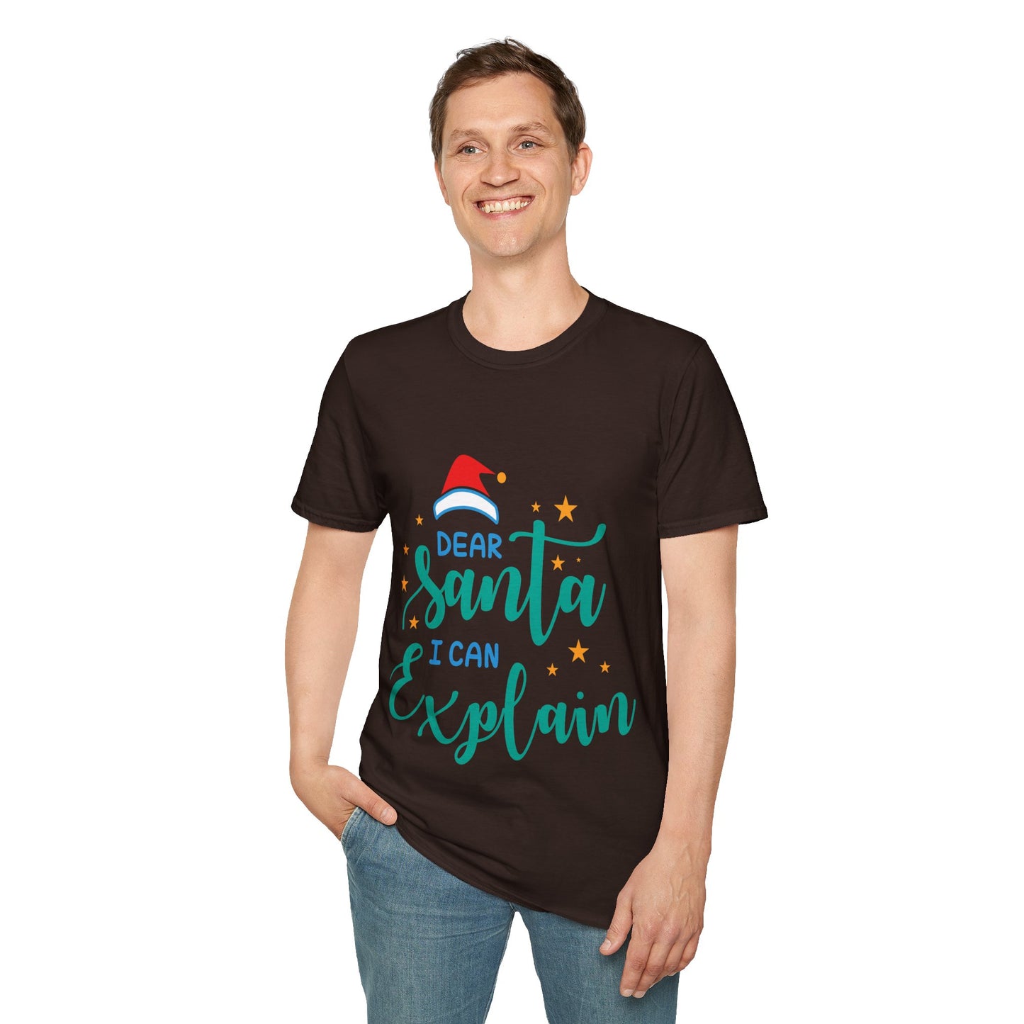 Dear Santa I Can Explain Unisex T-Shirt | Funny Christmas Tee | Holiday Gift