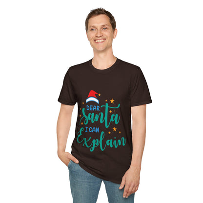 Dear Santa I Can Explain Unisex T-Shirt | Funny Christmas Tee | Holiday Gift
