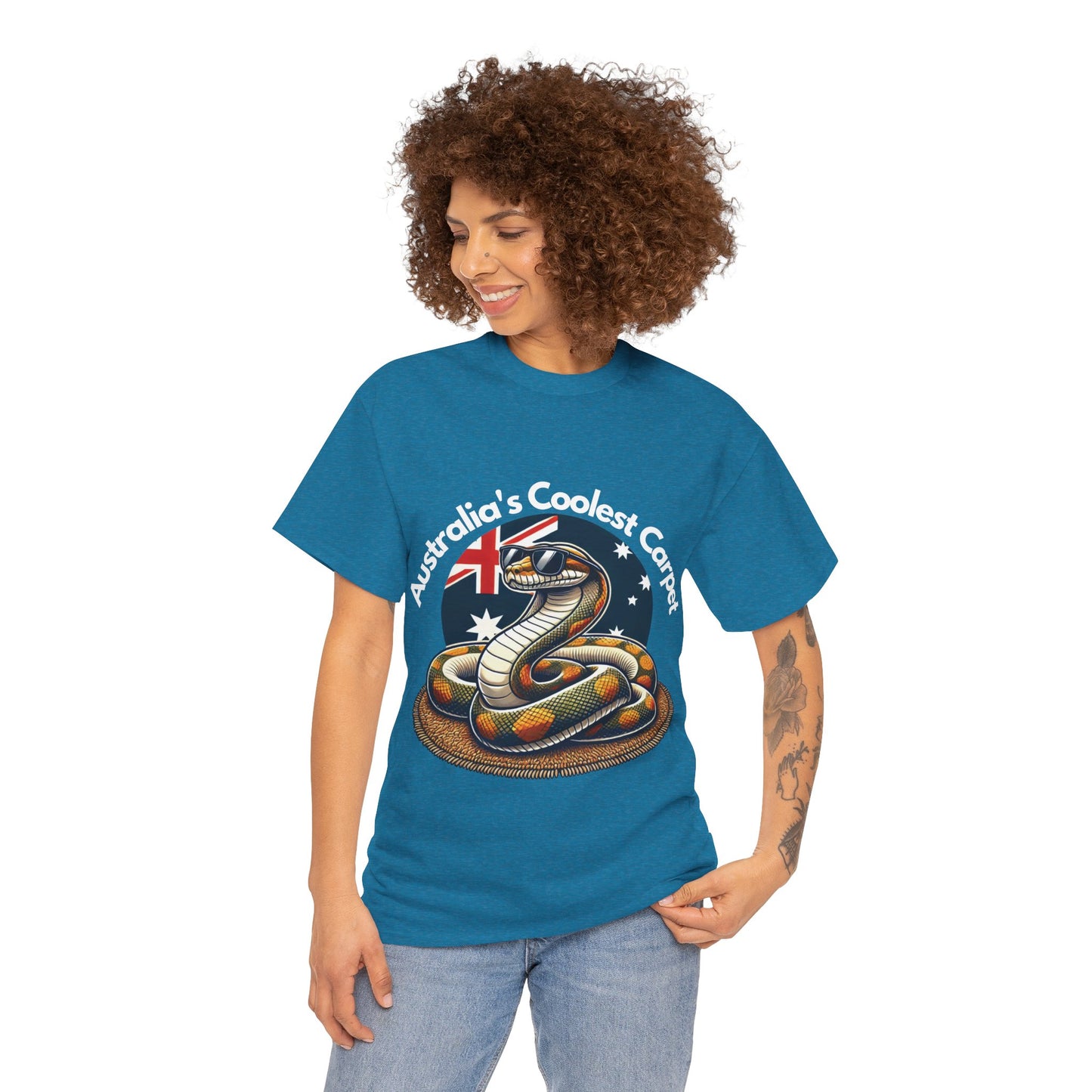 Australia's Coolest Carpet Snake Tee - Fun Unisex Cotton Shirt for Casual Wear