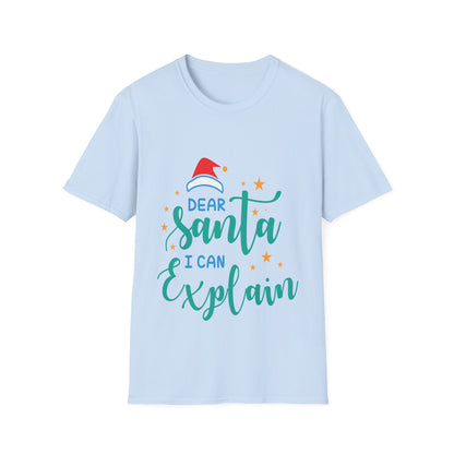 Dear Santa I Can Explain Unisex T-Shirt | Funny Christmas Tee | Holiday Gift