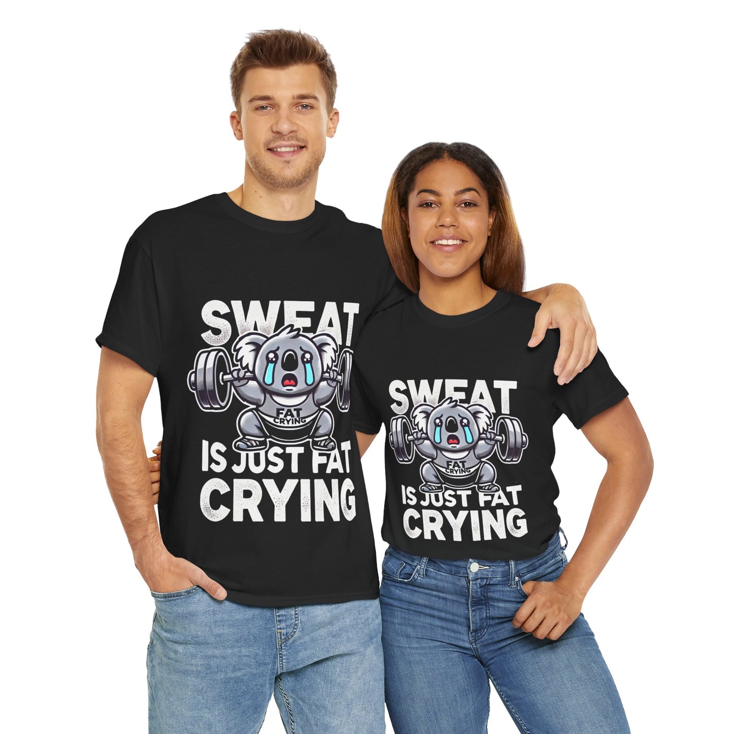 Fitness Tee - 'Sweat is Just Fat Crying' | Humorous Gym Wear