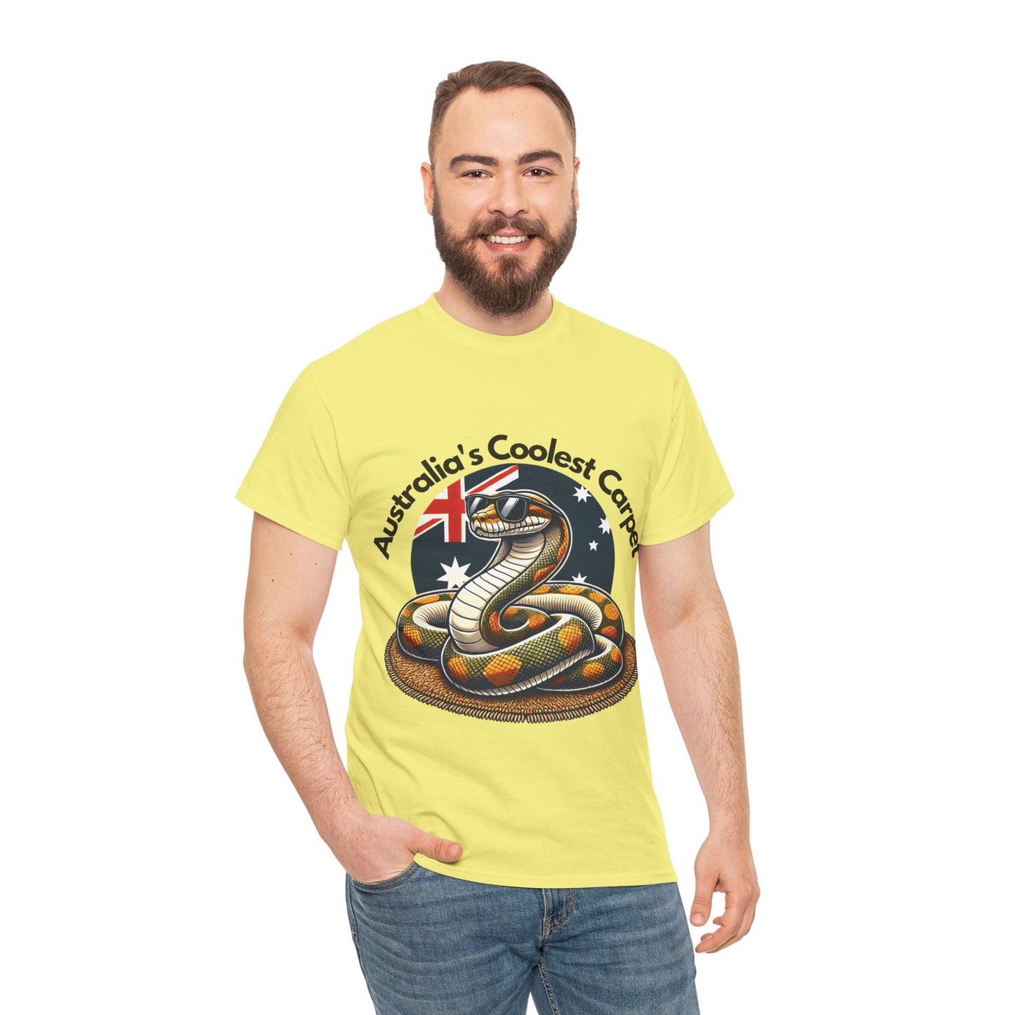 Australia's Coolest Carpet Snake Tee - Fun Unisex Cotton Shirt for Casual Wear