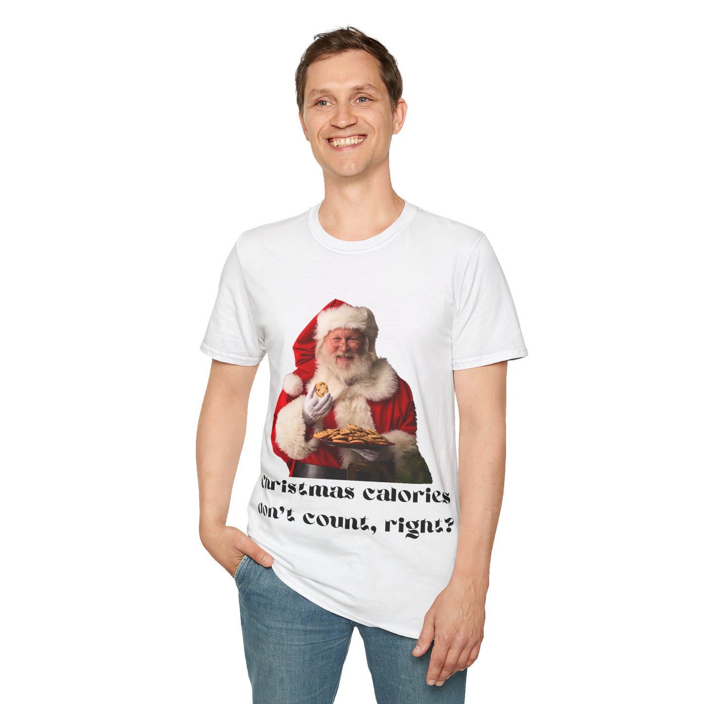 Funny Christmas T-Shirt – 'Christmas Calories Don’t Count?' | Perfect Holiday Party Tee & Gift Idea