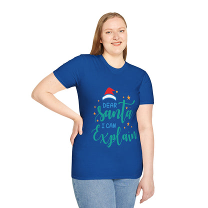 Dear Santa I Can Explain Unisex T-Shirt | Funny Christmas Tee | Holiday Gift