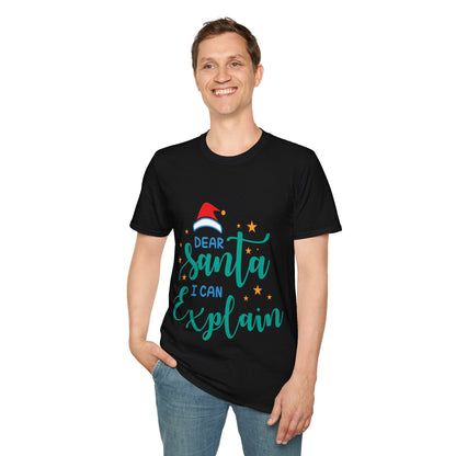 Dear Santa I Can Explain Unisex T-Shirt | Funny Christmas Tee | Holiday Gift