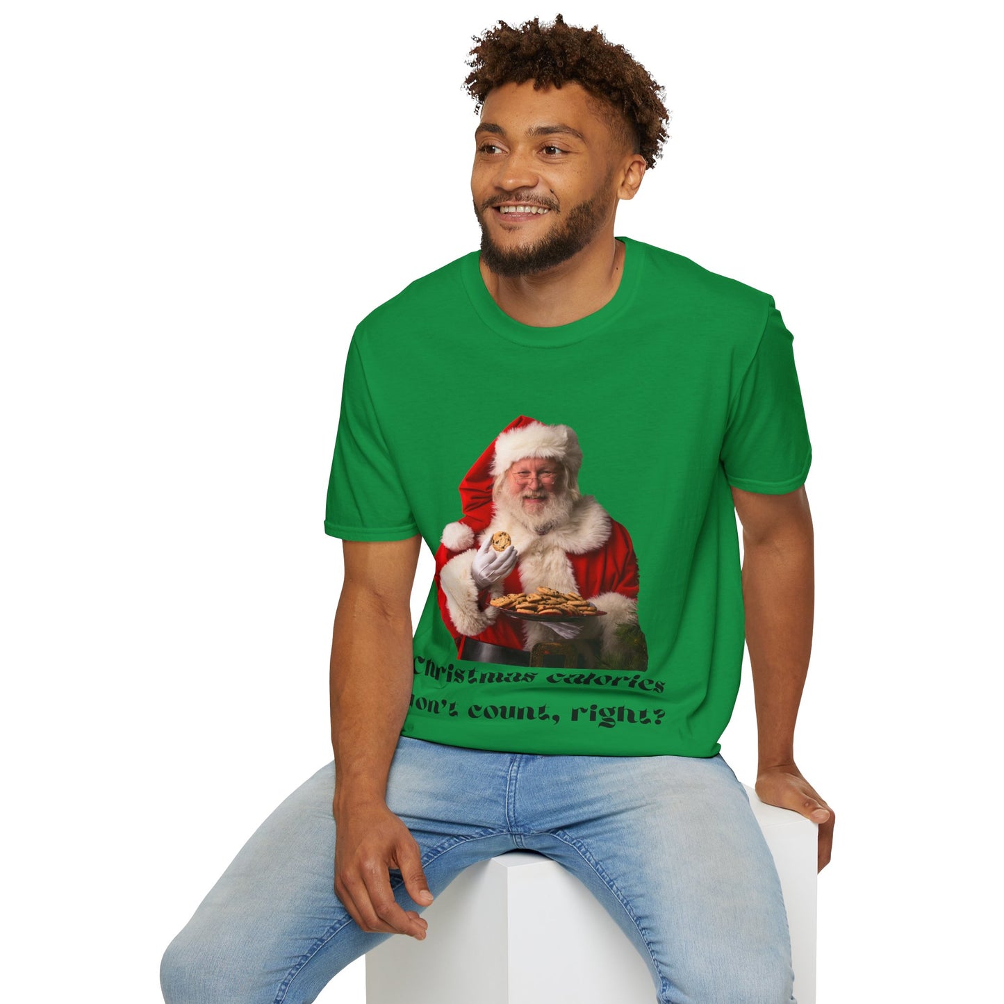 Funny Christmas T-Shirt – 'Christmas Calories Don’t Count?' | Perfect Holiday Party Tee & Gift Idea