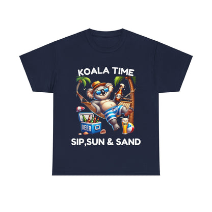 Koala Time: Sip, Sun & Sand" T-Shirt