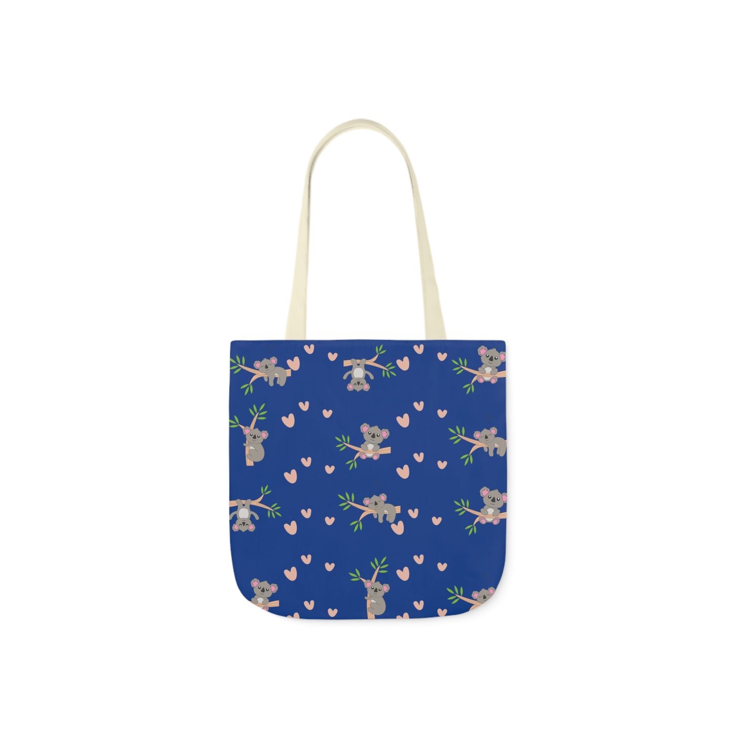Cozy Koala Canvas Tote Bag with 5-Color Straps – Perfect for Nature Lovers