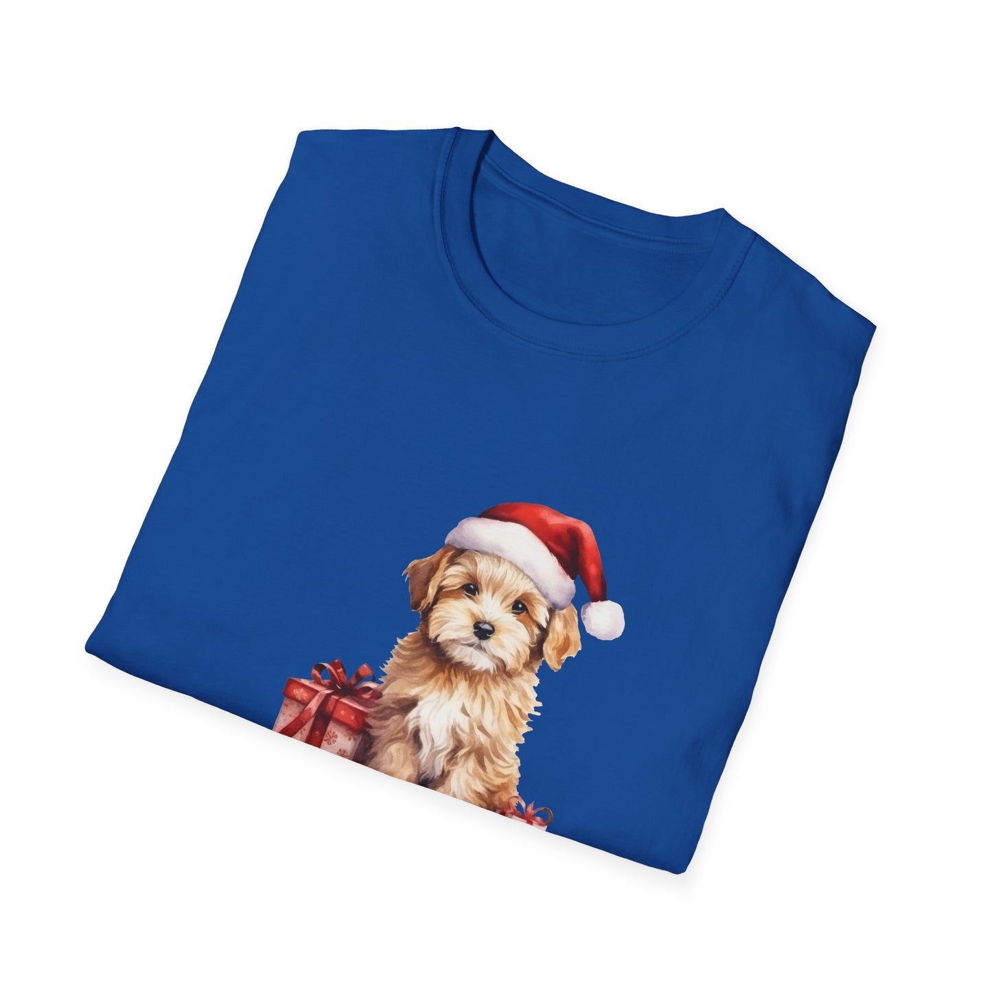 Merry Christmas Dog Unisex Softstyle T-Shirt – Perfect Holiday Tee for Dog Lovers