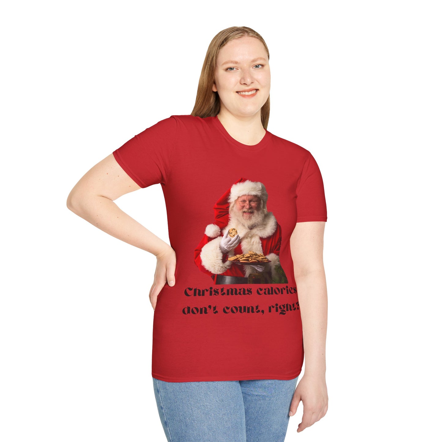 Funny Christmas T-Shirt – 'Christmas Calories Don’t Count?' | Perfect Holiday Party Tee & Gift Idea