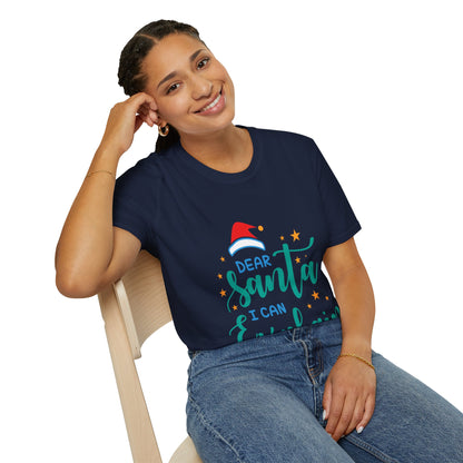 Dear Santa I Can Explain Unisex T-Shirt | Funny Christmas Tee | Holiday Gift