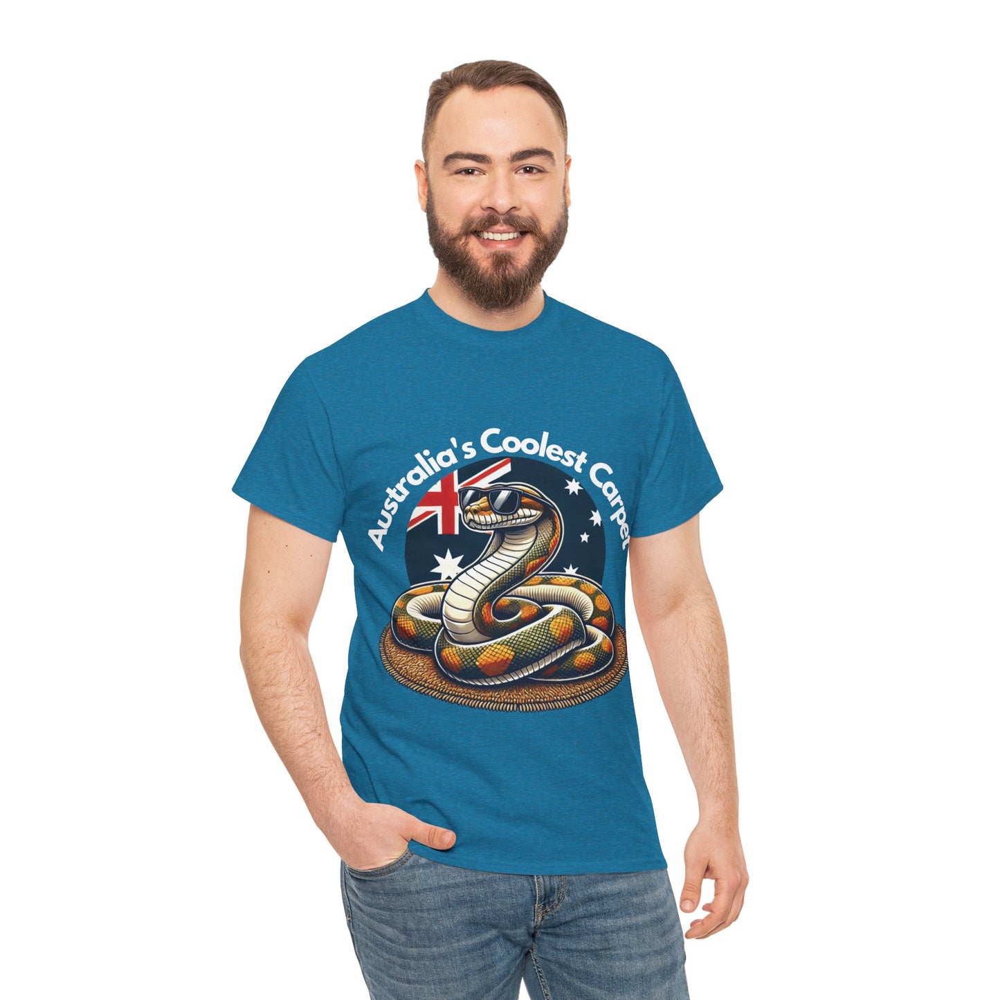 Australia's Coolest Carpet Snake Tee - Fun Unisex Cotton Shirt for Casual Wear