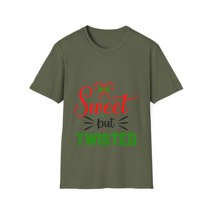 Sweet But Twisted Holiday T-Shirt – Unisex Softstyle Tee | Perfect Christmas Gift for Fun-Loving Souls