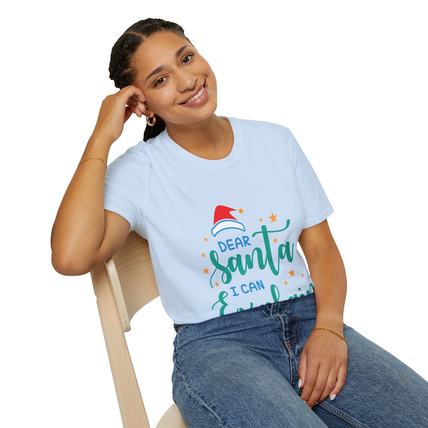 Dear Santa I Can Explain Unisex T-Shirt | Funny Christmas Tee | Holiday Gift
