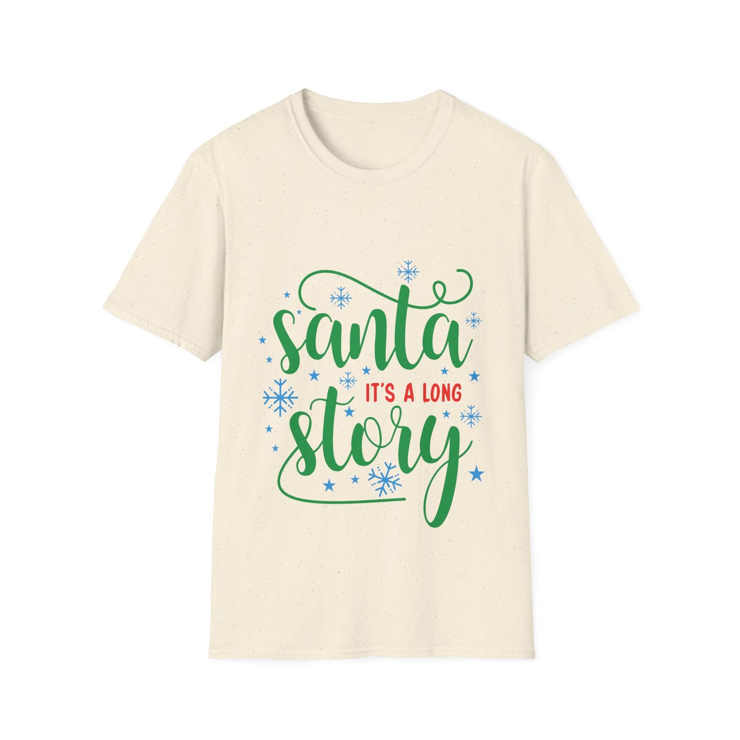 Santa It's a Long Story Unisex Softstyle T-Shirt – Festive Christmas Tee | Perfect Holiday Gift