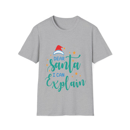 Dear Santa I Can Explain Unisex T-Shirt | Funny Christmas Tee | Holiday Gift