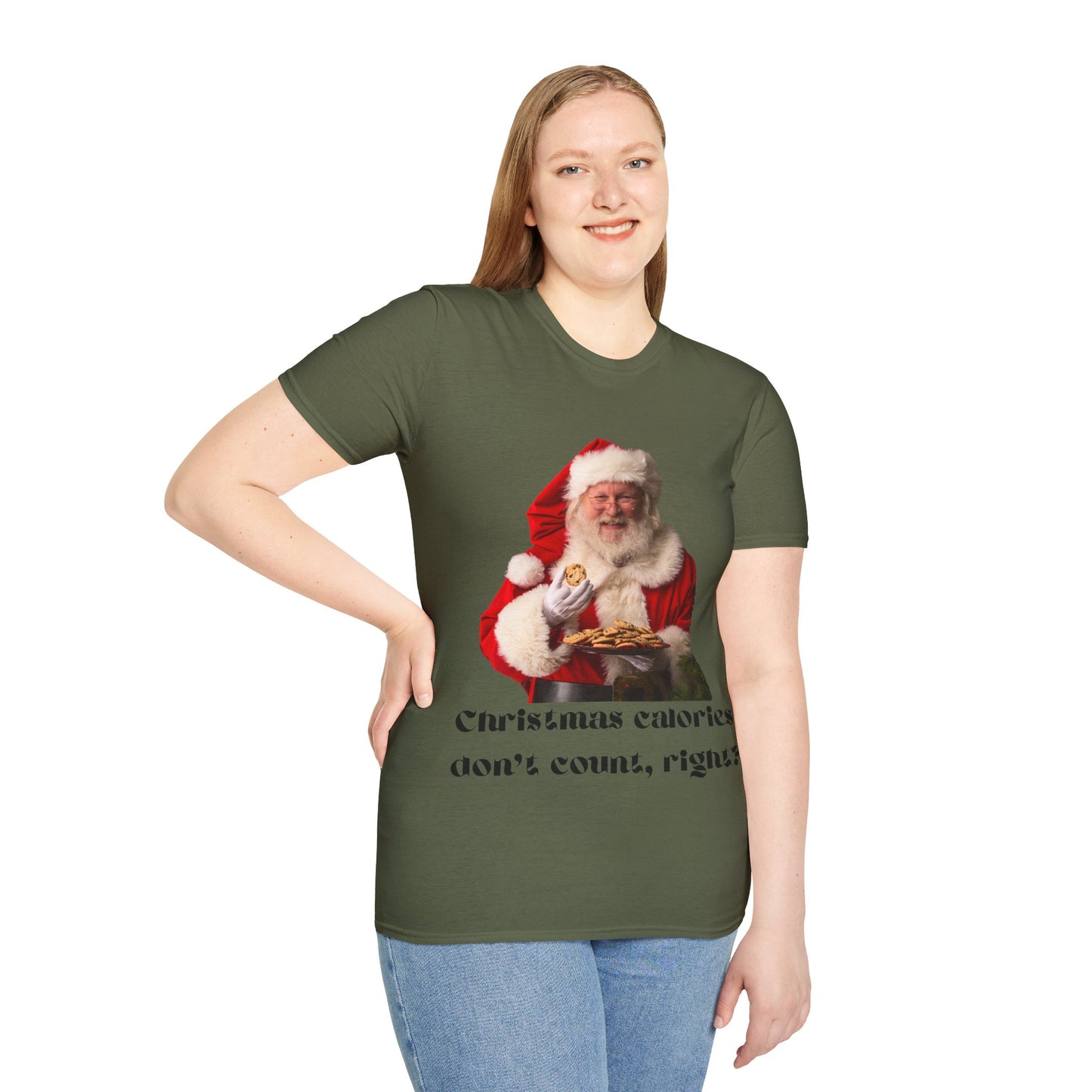 Funny Christmas T-Shirt – 'Christmas Calories Don’t Count?' | Perfect Holiday Party Tee & Gift Idea