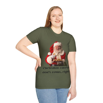 Funny Christmas T-Shirt – 'Christmas Calories Don’t Count?' | Perfect Holiday Party Tee & Gift Idea