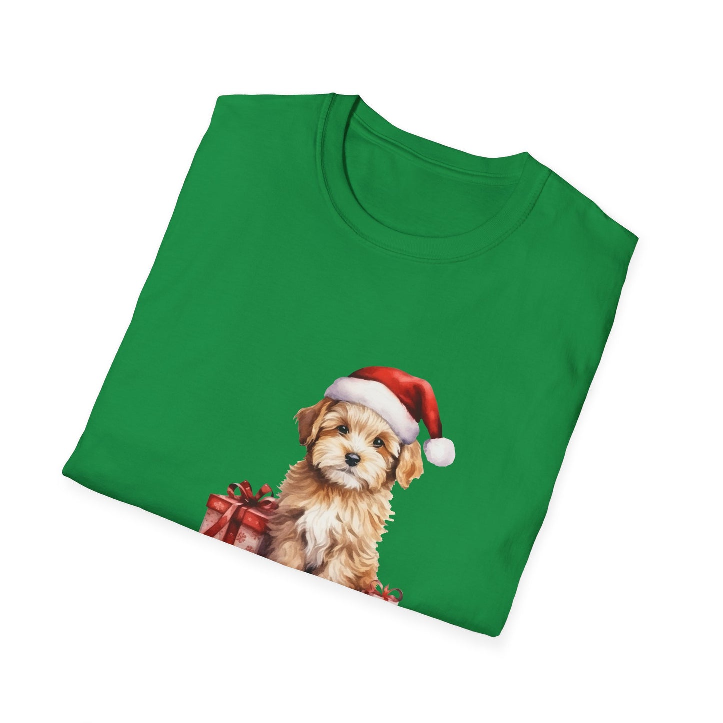 Merry Christmas Dog Unisex Softstyle T-Shirt – Perfect Holiday Tee for Dog Lovers
