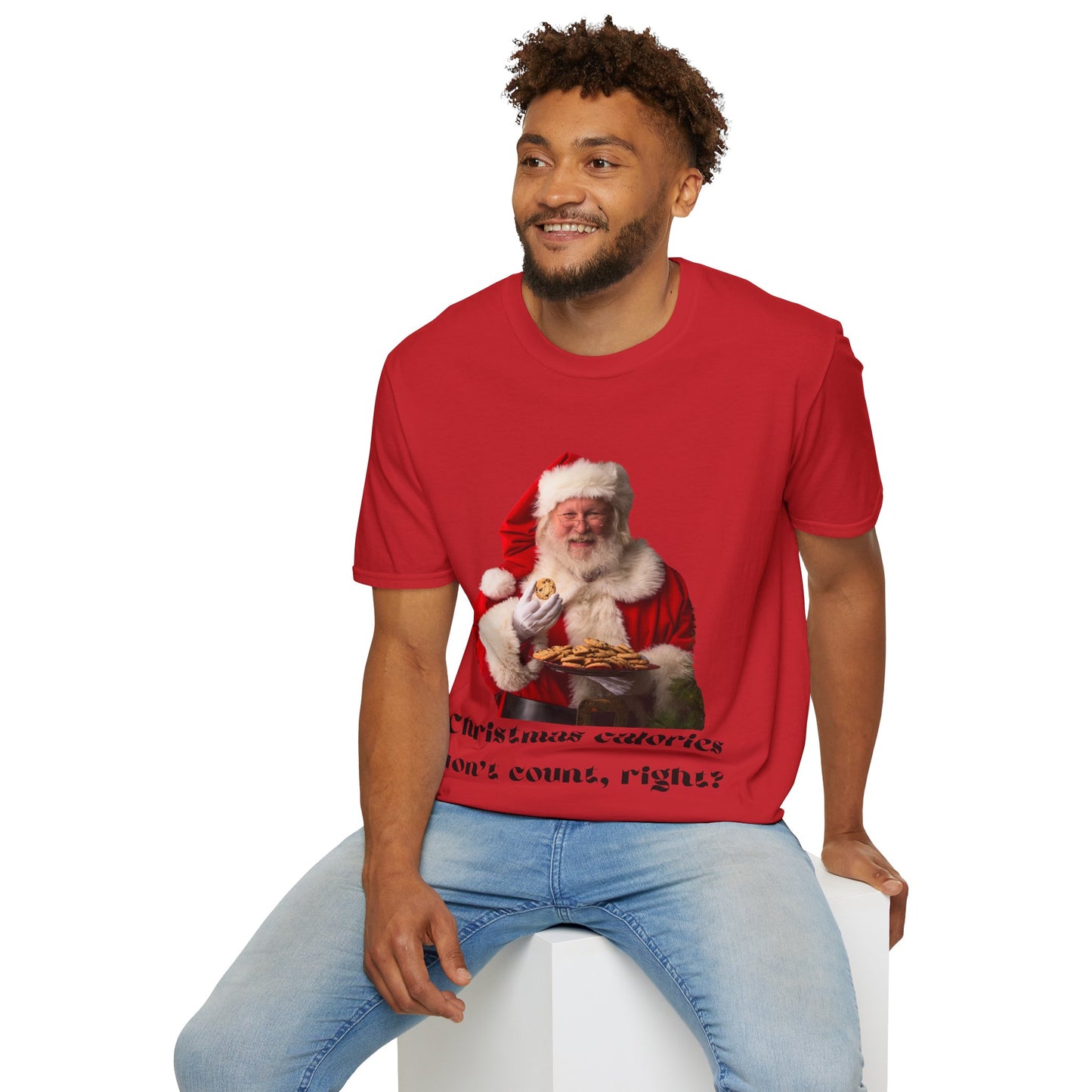 Funny Christmas T-Shirt – 'Christmas Calories Don’t Count?' | Perfect Holiday Party Tee & Gift Idea