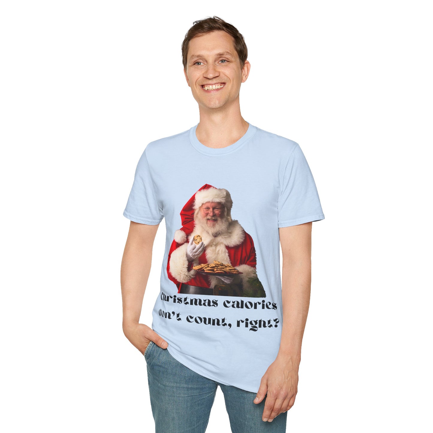 Funny Christmas T-Shirt – 'Christmas Calories Don’t Count?' | Perfect Holiday Party Tee & Gift Idea