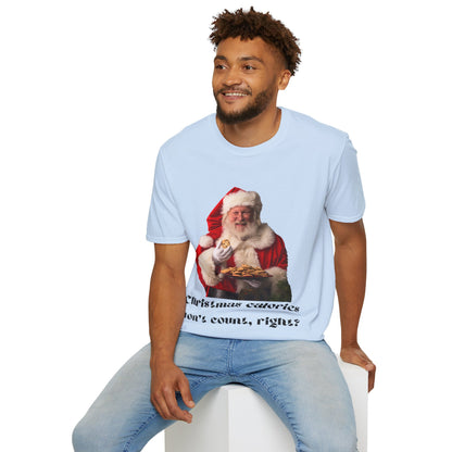 Funny Christmas T-Shirt – 'Christmas Calories Don’t Count?' | Perfect Holiday Party Tee & Gift Idea