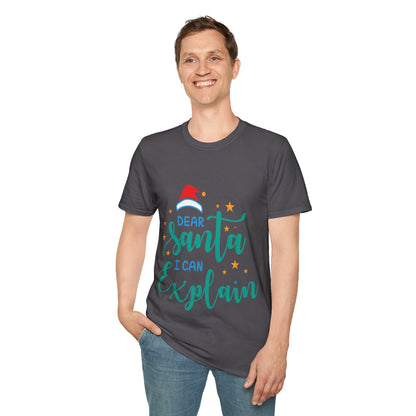 Dear Santa I Can Explain Unisex T-Shirt | Funny Christmas Tee | Holiday Gift