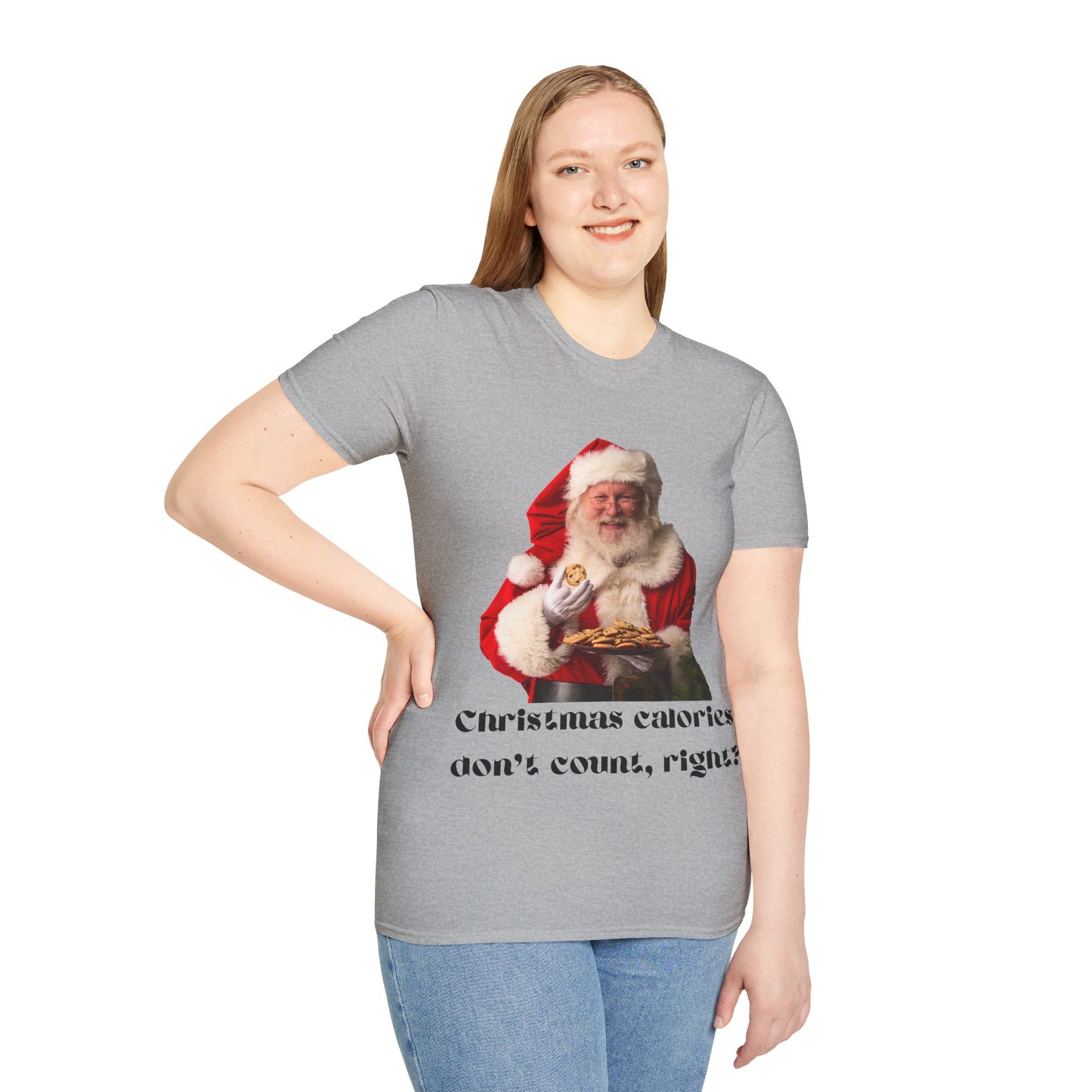 Funny Christmas T-Shirt – 'Christmas Calories Don’t Count?' | Perfect Holiday Party Tee & Gift Idea