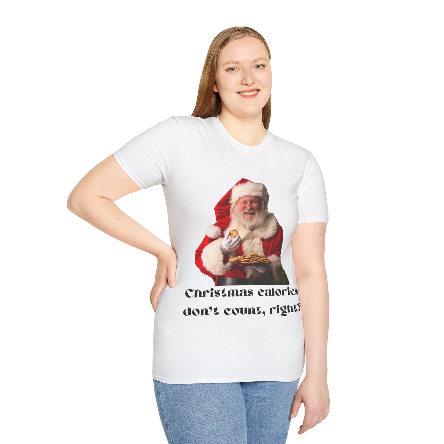 Funny Christmas T-Shirt – 'Christmas Calories Don’t Count?' | Perfect Holiday Party Tee & Gift Idea
