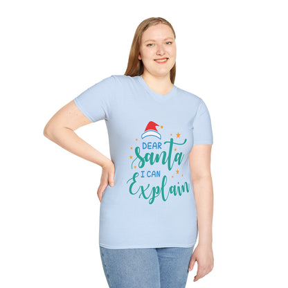 Dear Santa I Can Explain Unisex T-Shirt | Funny Christmas Tee | Holiday Gift