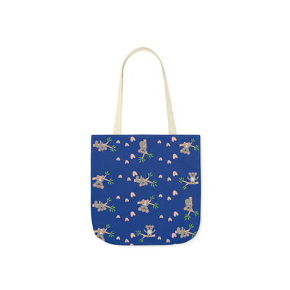 Cozy Koala Canvas Tote Bag with 5-Color Straps – Perfect for Nature Lovers