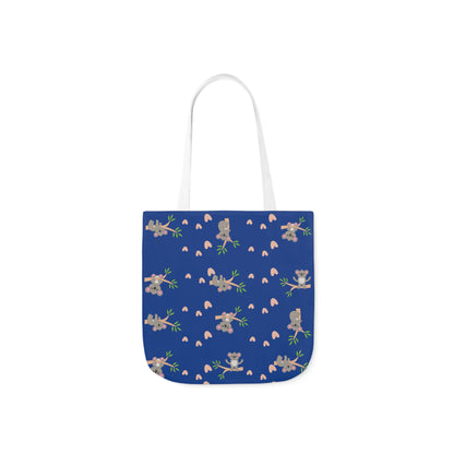 Cozy Koala Canvas Tote Bag with 5-Color Straps – Perfect for Nature Lovers