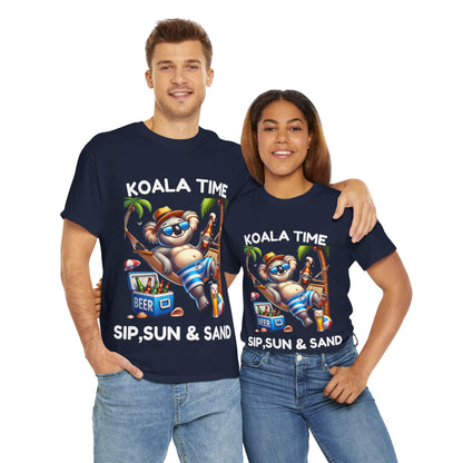 Koala Time: Sip, Sun & Sand" T-Shirt