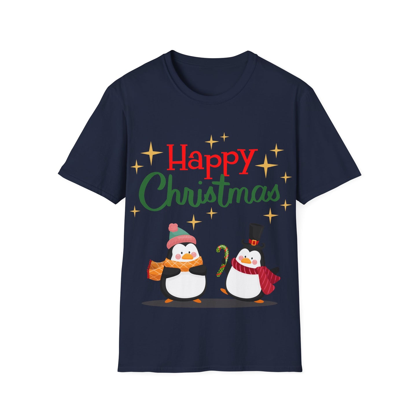 Happy Christmas Penguin Unisex T-Shirt – Perfect Holiday Tee for Christmas Lovers