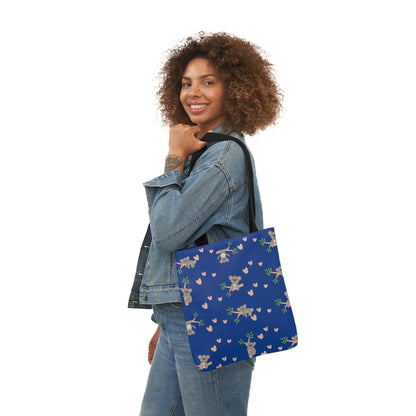 Cozy Koala Canvas Tote Bag with 5-Color Straps – Perfect for Nature Lovers