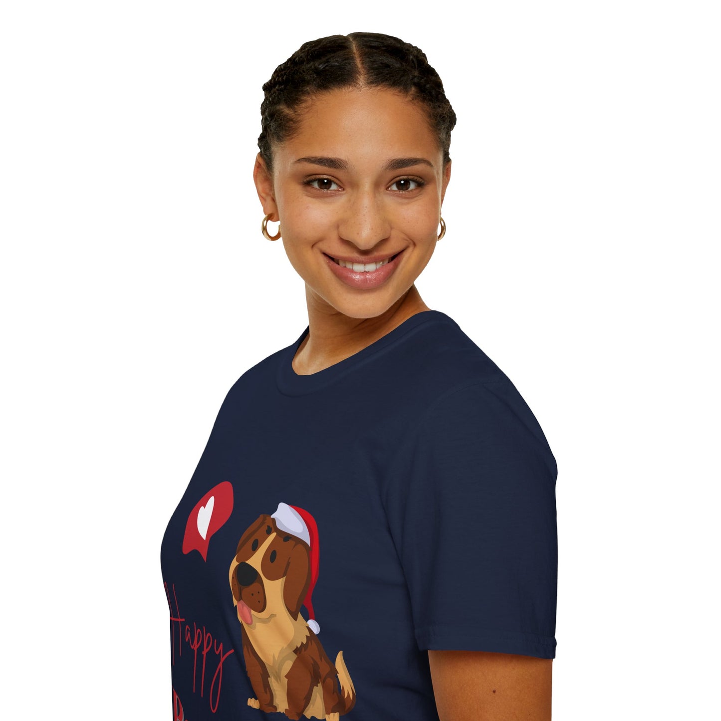 Happy Pawlidays Unisex Softstyle T-Shirt – Celebrate Your Furry Friends | Perfect Pet Lover Gift