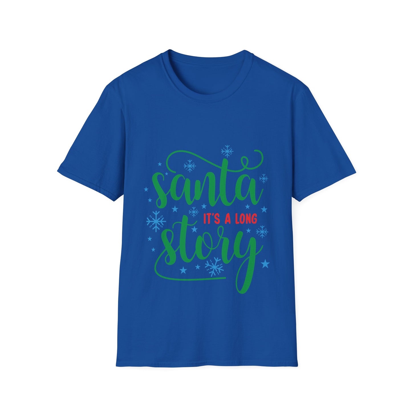 Santa It's a Long Story Unisex Softstyle T-Shirt – Festive Christmas Tee | Perfect Holiday Gift