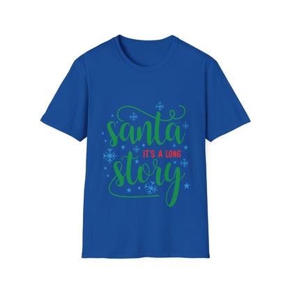 Santa It's a Long Story Unisex Softstyle T-Shirt – Festive Christmas Tee | Perfect Holiday Gift