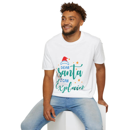 Dear Santa I Can Explain Unisex T-Shirt | Funny Christmas Tee | Holiday Gift
