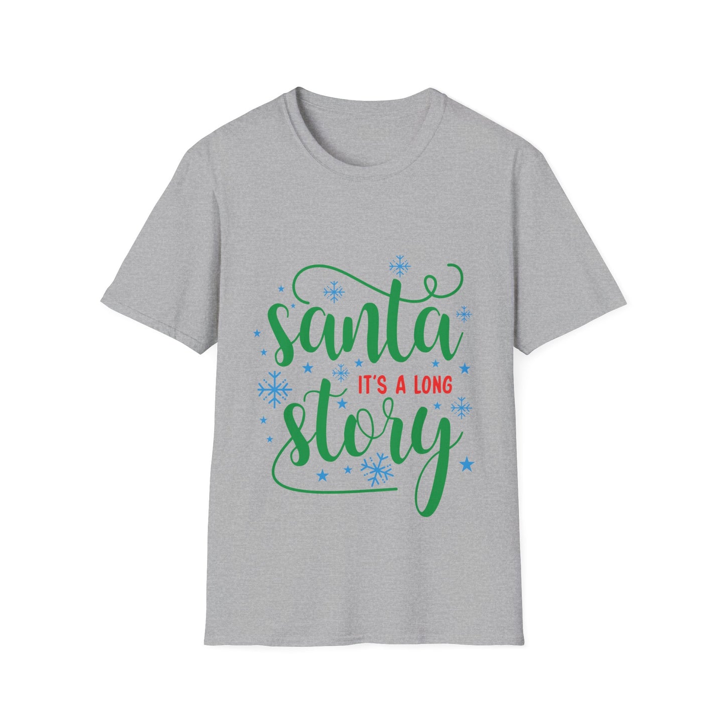 Santa It's a Long Story Unisex Softstyle T-Shirt – Festive Christmas Tee | Perfect Holiday Gift