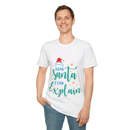 Dear Santa I Can Explain Unisex T-Shirt | Funny Christmas Tee | Holiday Gift