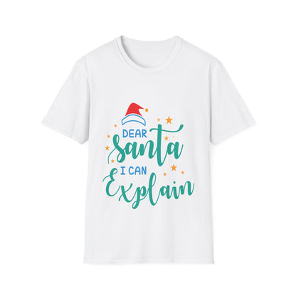 Dear Santa I Can Explain Unisex T-Shirt | Funny Christmas Tee | Holiday Gift