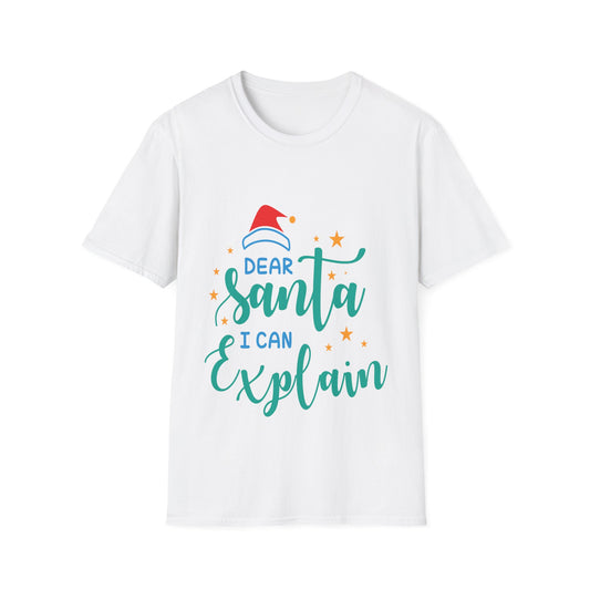 Dear Santa I Can Explain Unisex T-Shirt | Funny Christmas Tee | Holiday Gift
