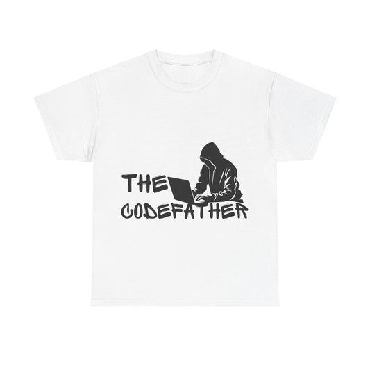 The Codefather Men's Cotton Tee - Geeky Programmer Shirt